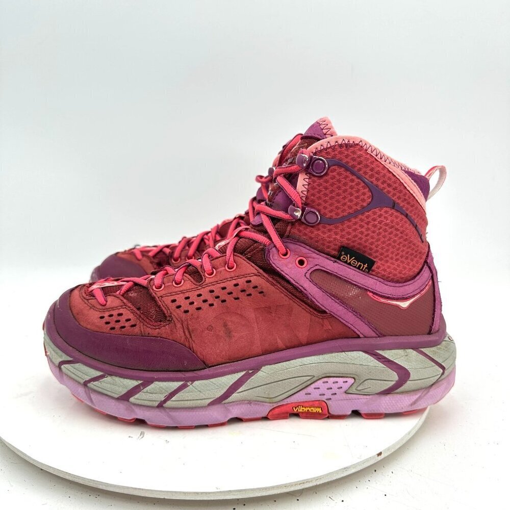 Hoka One One Tor Ultra Hi WP Women Size 7 1008335-DPPB Dark Plum Purplish Boot